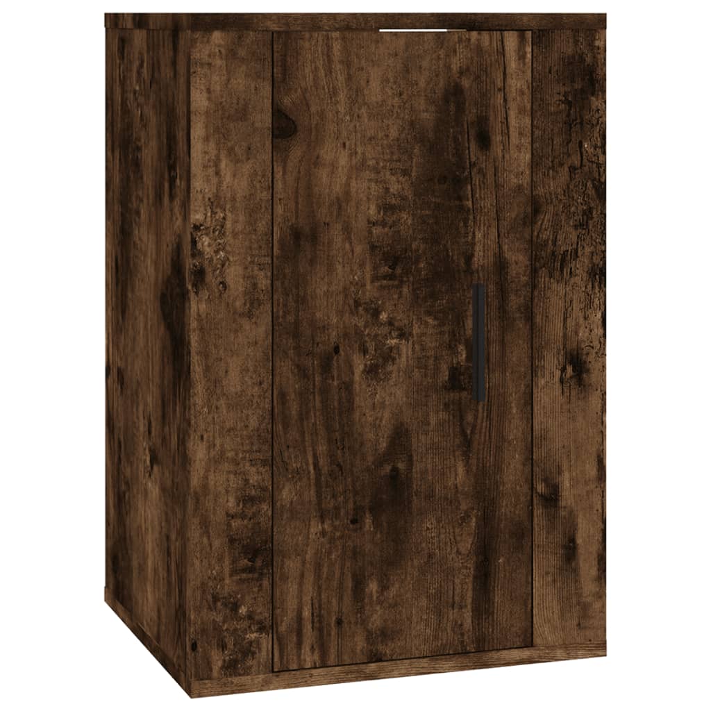 Ensemble de meubles TV 4 pièces en bois de chêne fumé