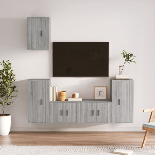 Ensemble de meubles TV 5 pièces, en bois de Sonoma gris