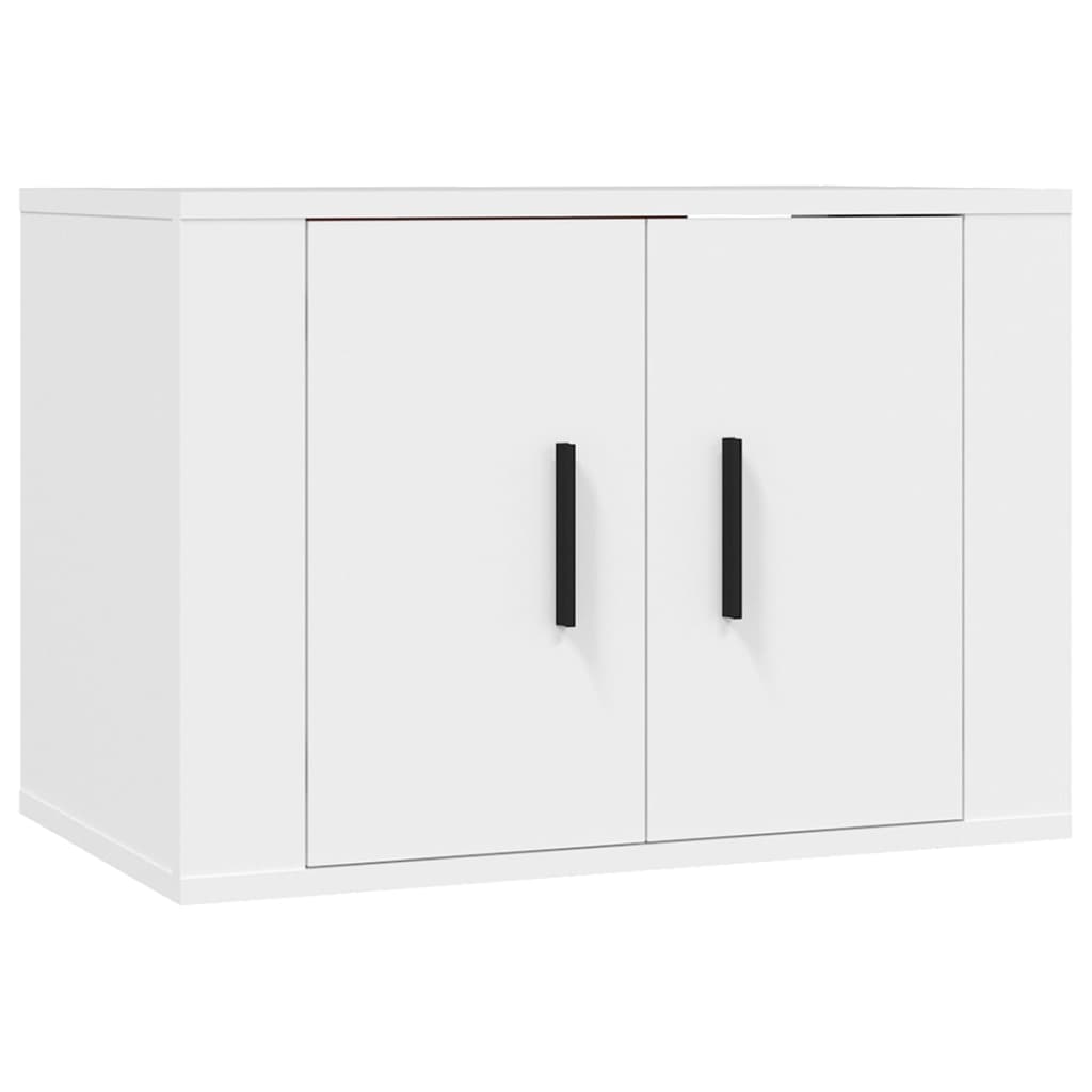 Ensemble de meubles TV 2 pièces en bois blanc