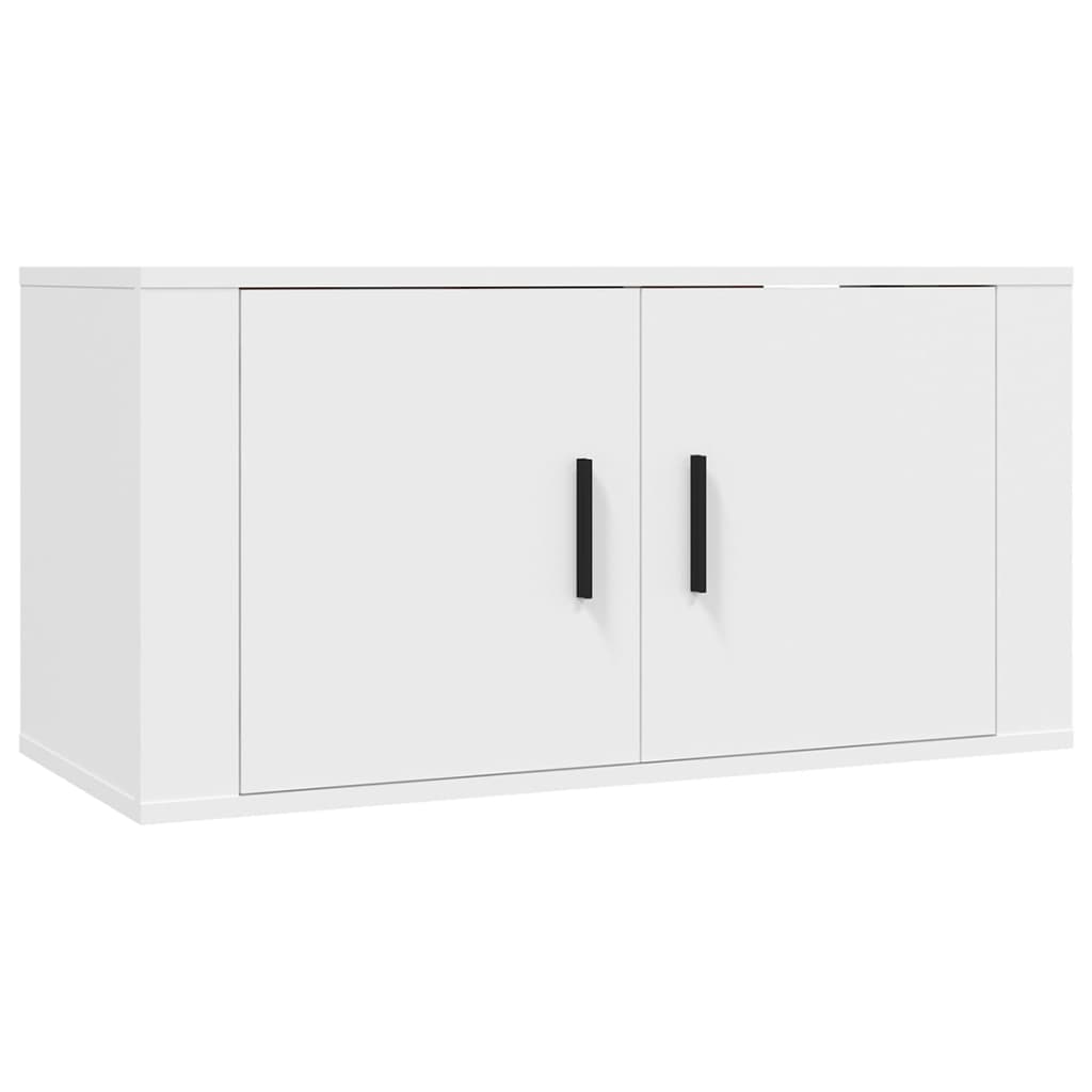 2-tlg. TV-Schrank-Set Weiß Holzwerkstoff