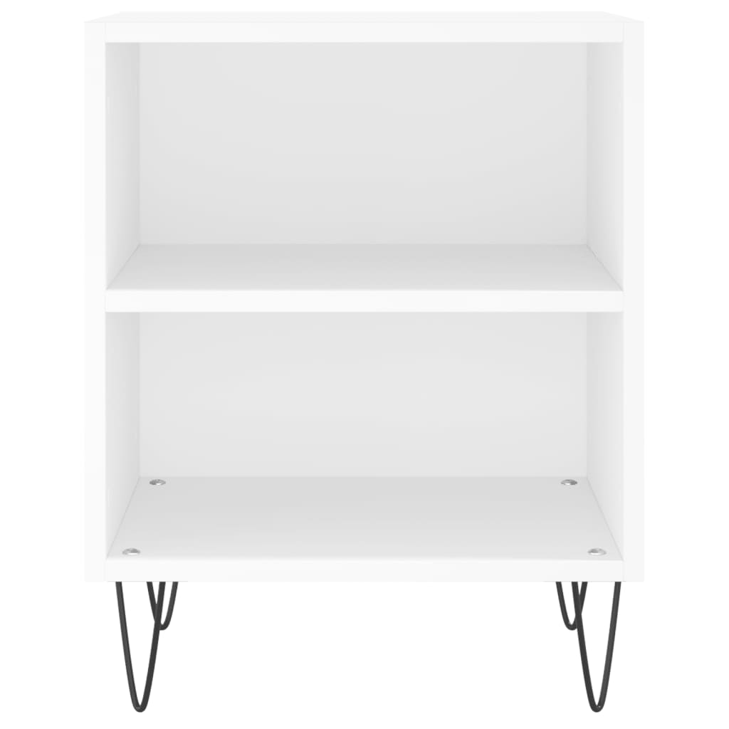 Bedside tables 2 pcs. White 40x30x50 cm wood material