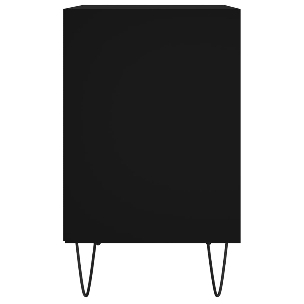 Tables de chevet 2 pcs. Noir 40x30x50 cm en bois