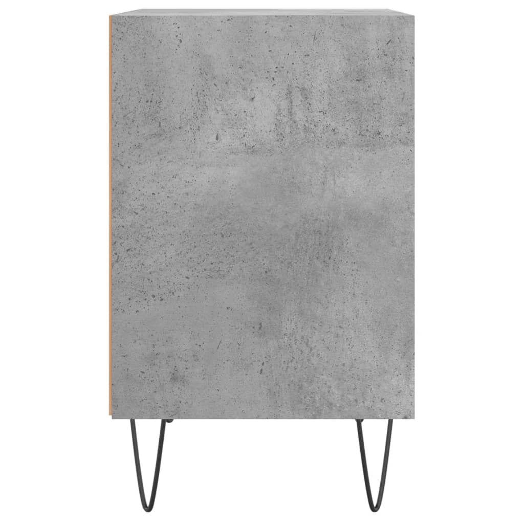 Table de chevet gris béton 40x30x50 cm en bois