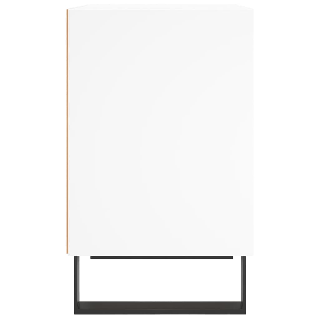 Bedside Table White 40x30x50 cm Wood Material