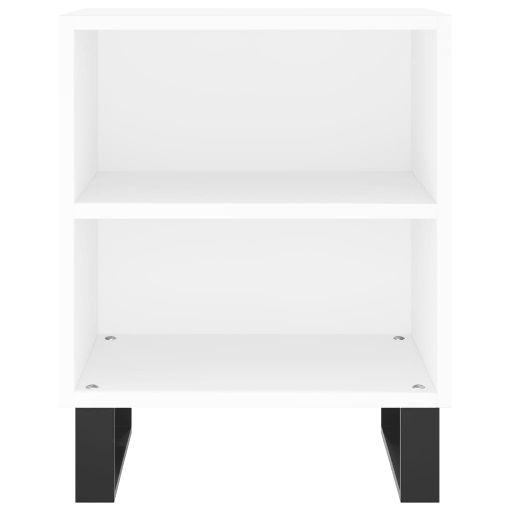Bedside tables 2 pcs. White 40x30x50 cm wood material