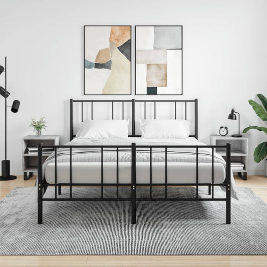 Bedside tables 2 pcs. Concrete grey 40x30x50 cm wood material