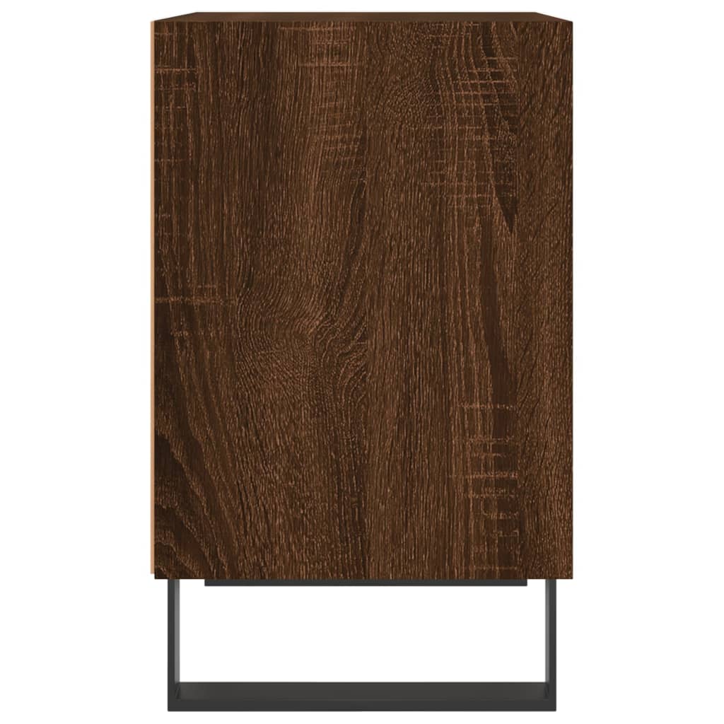 Table de chevet aspect chêne marron 40x30x50 cm en bois