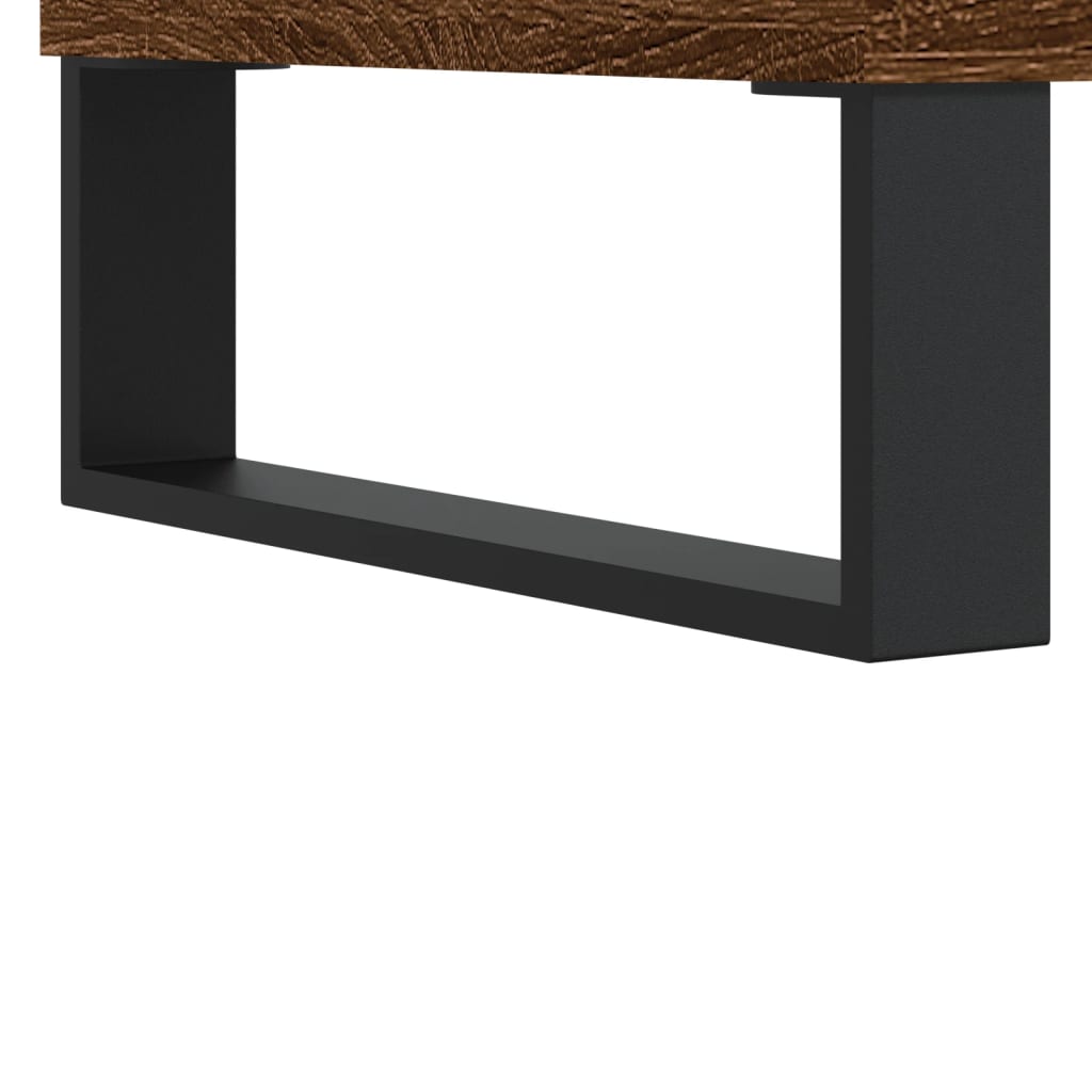 Table de chevet aspect chêne marron 40x30x50 cm en bois