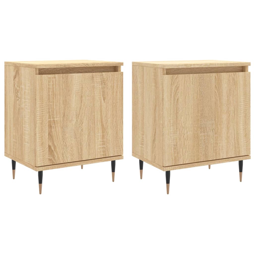 Tables de chevet 2 pcs. Chêne Sonoma 40x30x50 cm matériau bois