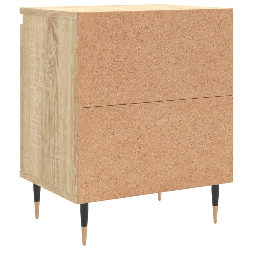 Tables de chevet 2 pcs. Chêne Sonoma 40x30x50 cm matériau bois