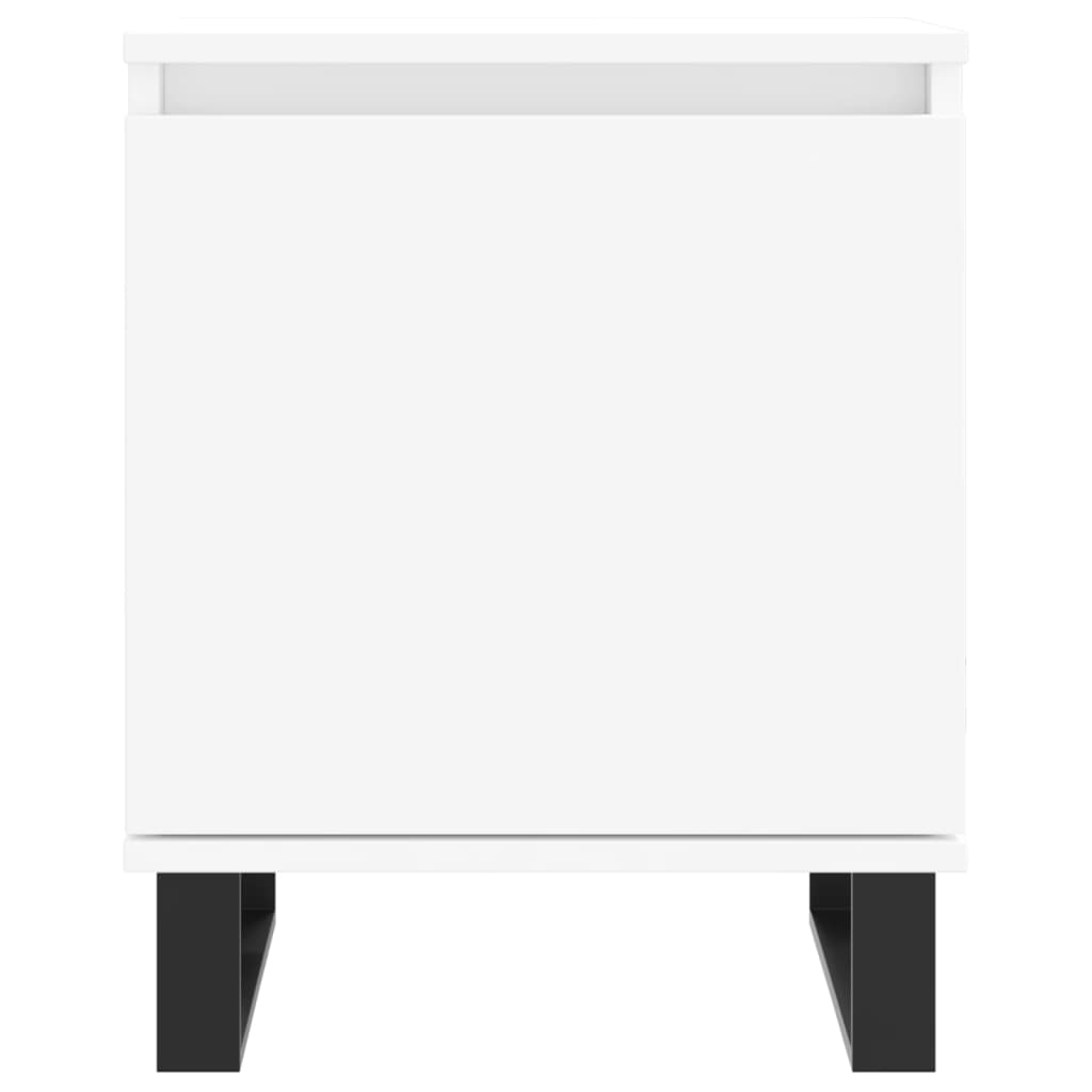Bedside tables 2 pcs. White 40x30x50 cm wood material