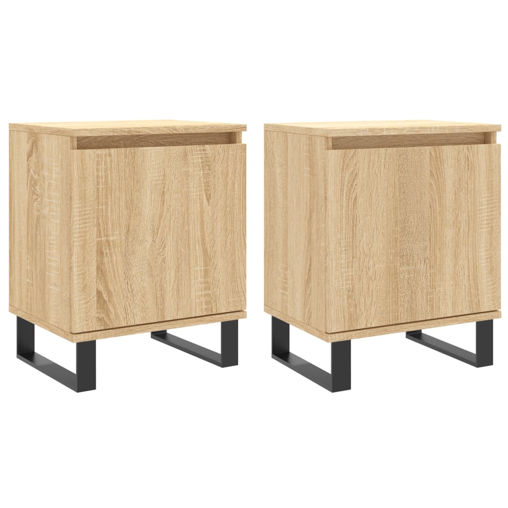 Tables de chevet 2 pcs. Chêne Sonoma 40x30x50 cm matériau bois