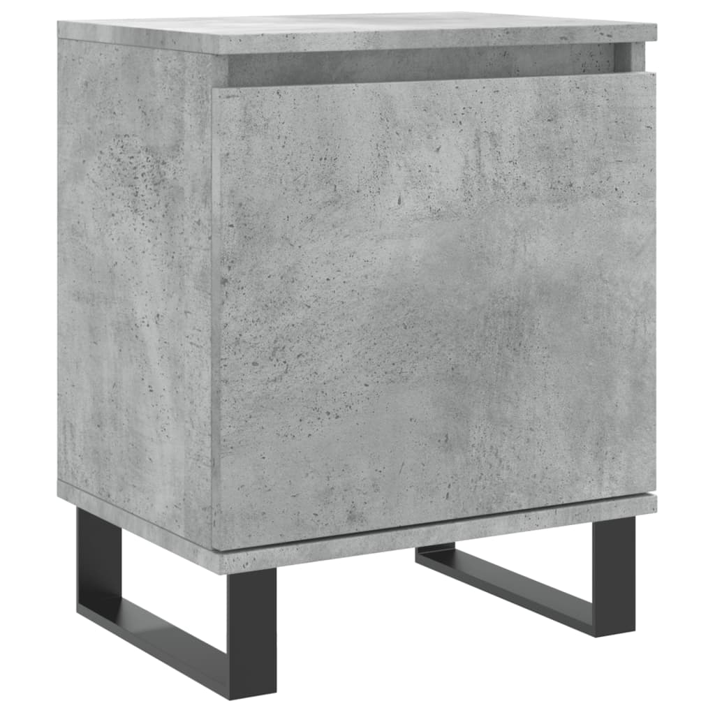 Table de chevet gris béton 40x30x50 cm en bois