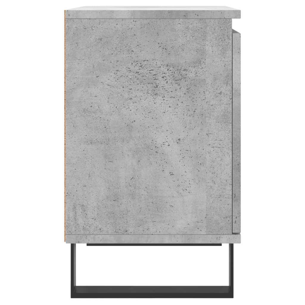 Table de chevet gris béton 40x30x50 cm en bois