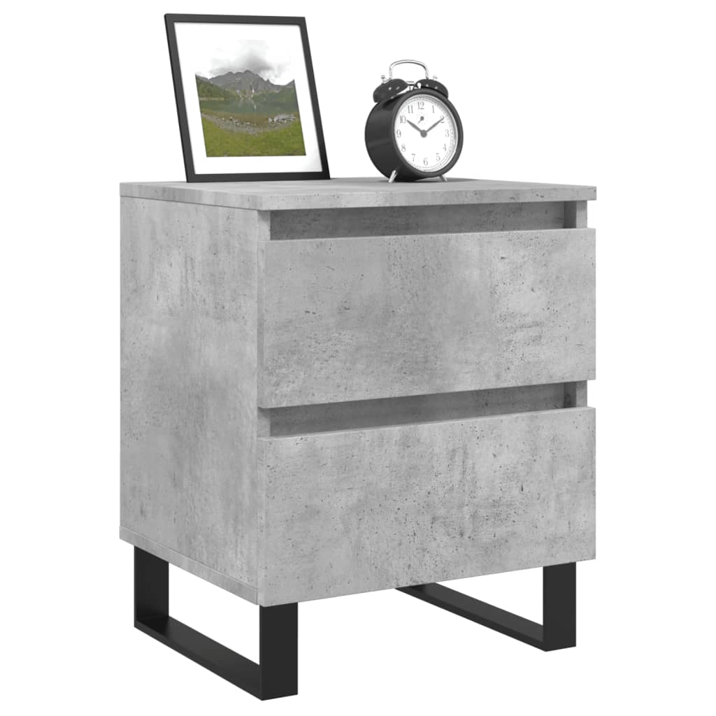 Nachttisch Betongrau 40x35x50 cm Holzwerkstoff