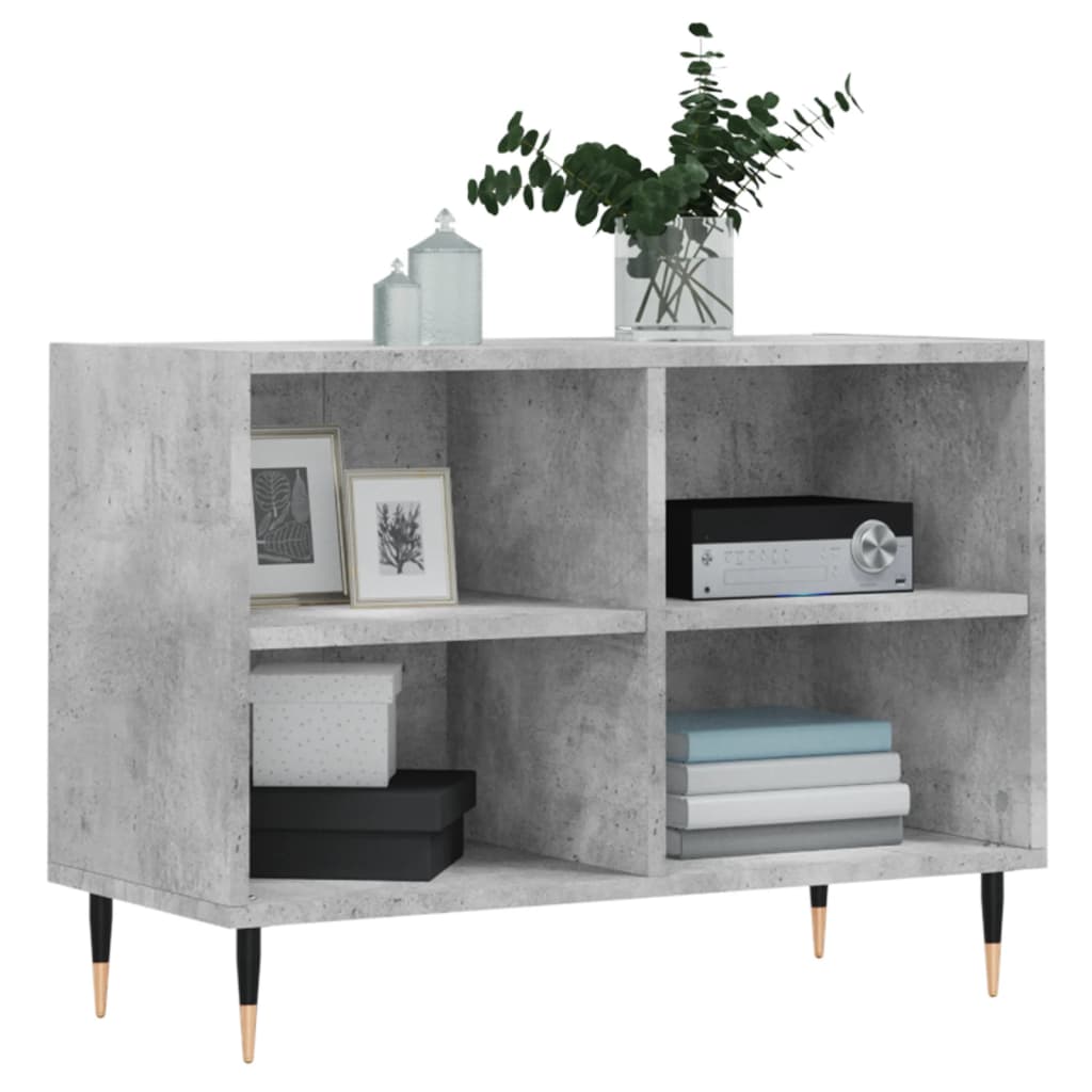 Meuble TV gris béton 69,5x30x50 cm en bois