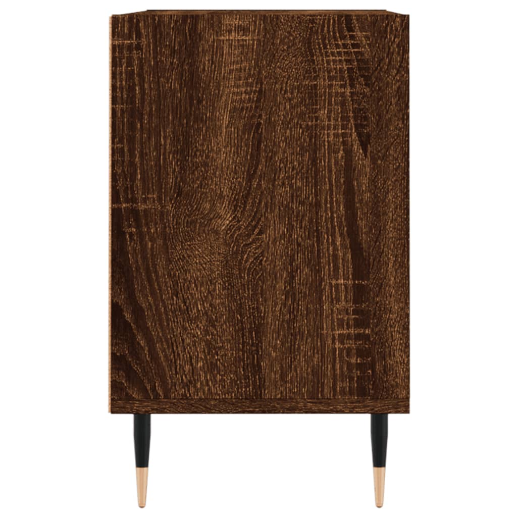 Meuble TV aspect chêne marron 69,5x30x50 cm matériau bois