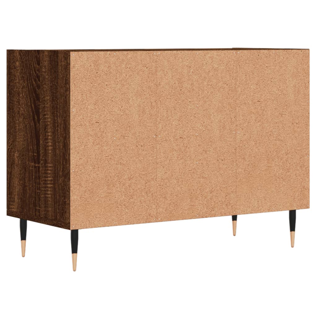 Meuble TV aspect chêne marron 69,5x30x50 cm matériau bois