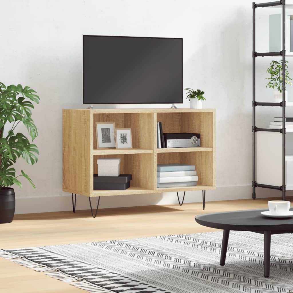 Meuble TV chêne Sonoma 69,5x30x50 cm matériau bois