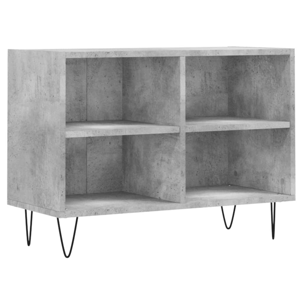 Meuble TV gris béton 69,5x30x50 cm en bois