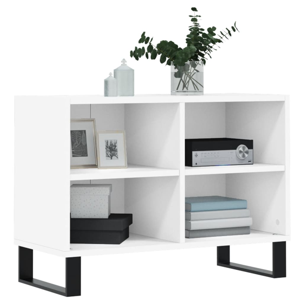 Meuble TV blanc 69,5x30x50 cm en bois