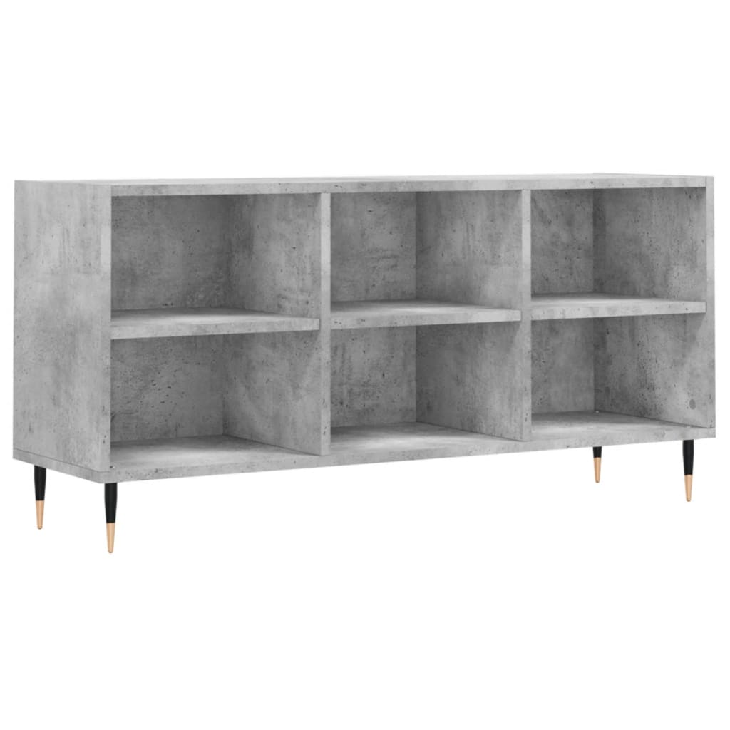 Meuble TV gris béton 103,5x30x50 cm en bois