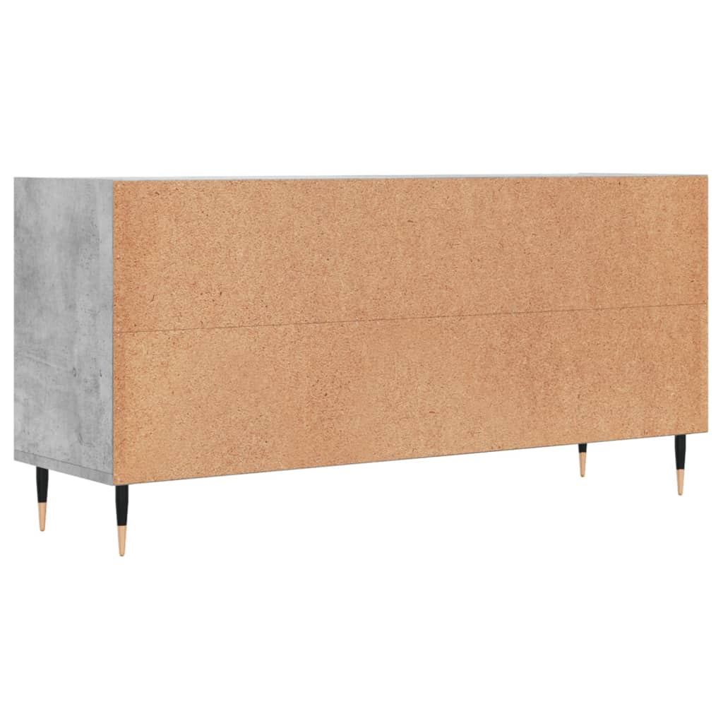 Meuble TV gris béton 103,5x30x50 cm en bois