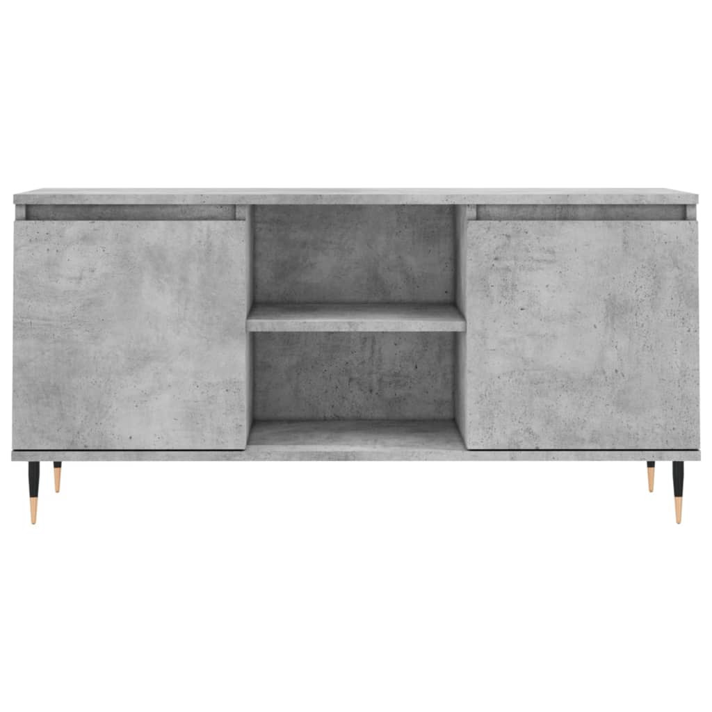 Meuble TV gris béton 104x35x50 cm en bois