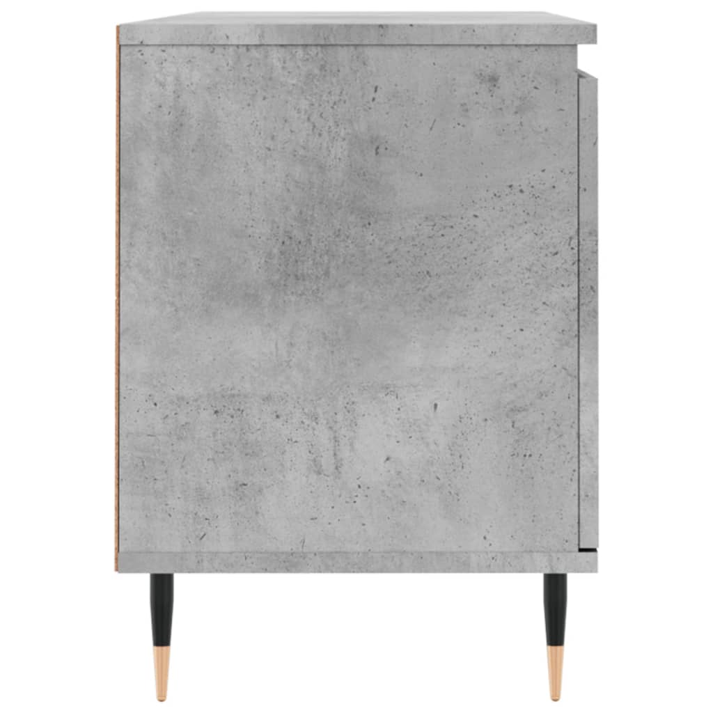 Meuble TV gris béton 104x35x50 cm en bois