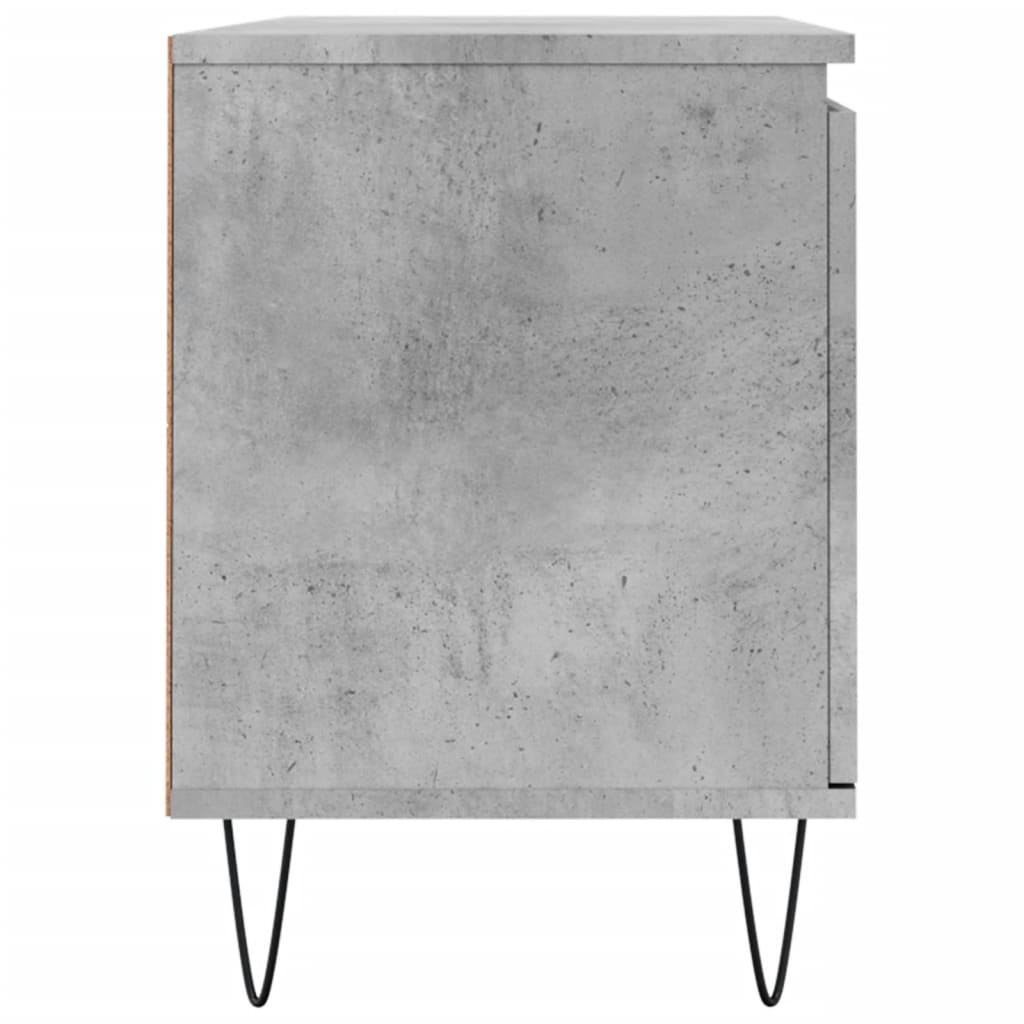 Meuble TV gris béton 104x35x50 cm en bois