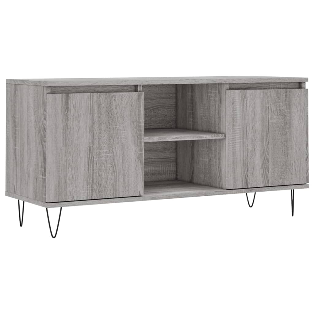 Meuble TV gris Sonoma 104x35x50 cm en bois
