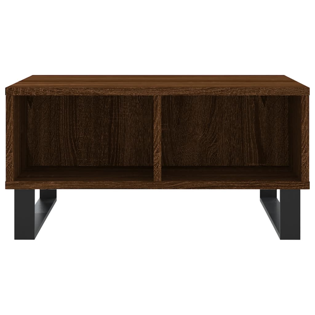 Table basse aspect chêne marron 60x60x30 cm en bois