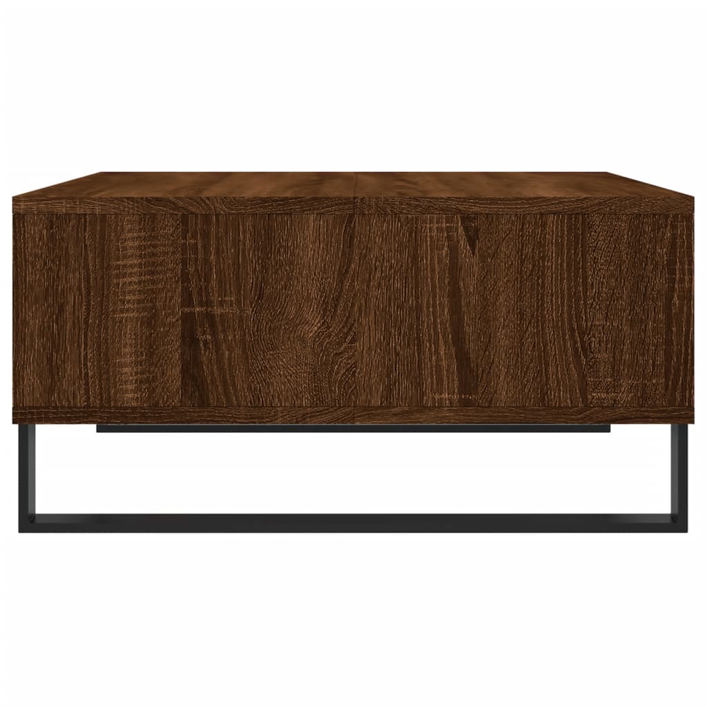 Table basse aspect chêne marron 60x60x30 cm en bois