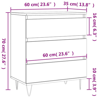 Sideboard Betongrau 60x35x70 cm Holzwerkstoff