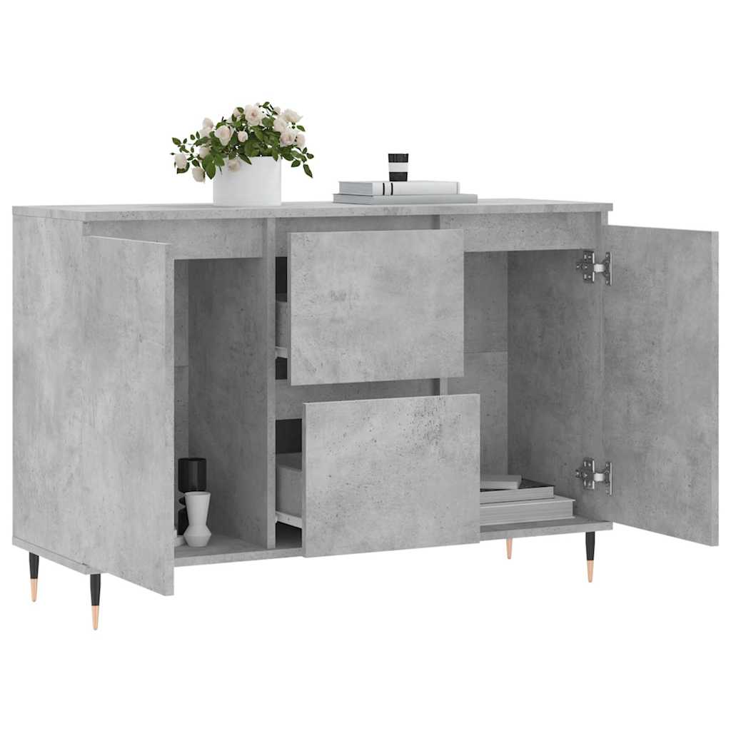 Sideboard Betongrau 101,5x35x70 cm Holzwerkstoff