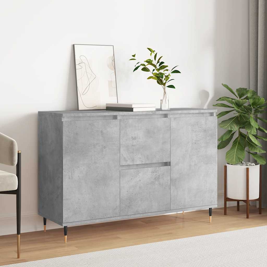 Sideboard Betongrau 101,5x35x70 cm Holzwerkstoff