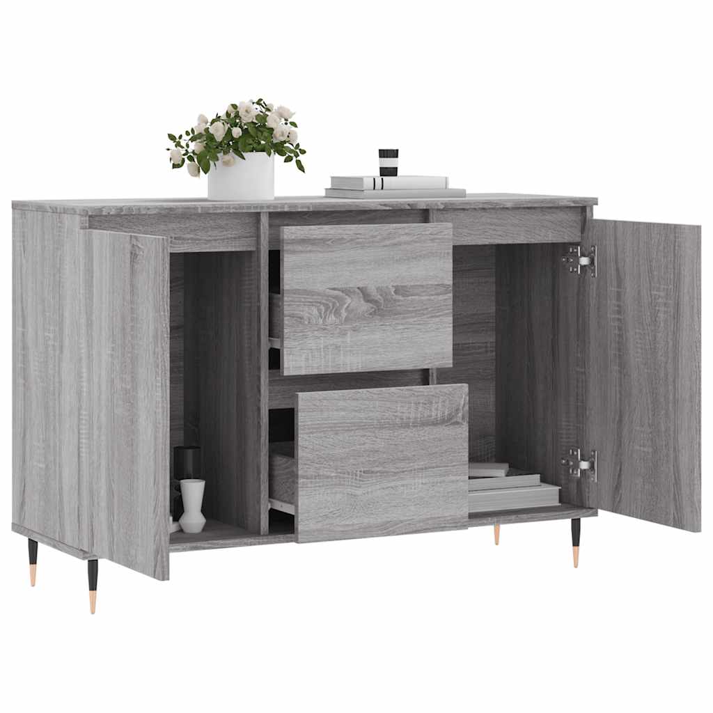 Sideboard Grau Sonoma 101,5x35x70 cm Holzwerkstoff