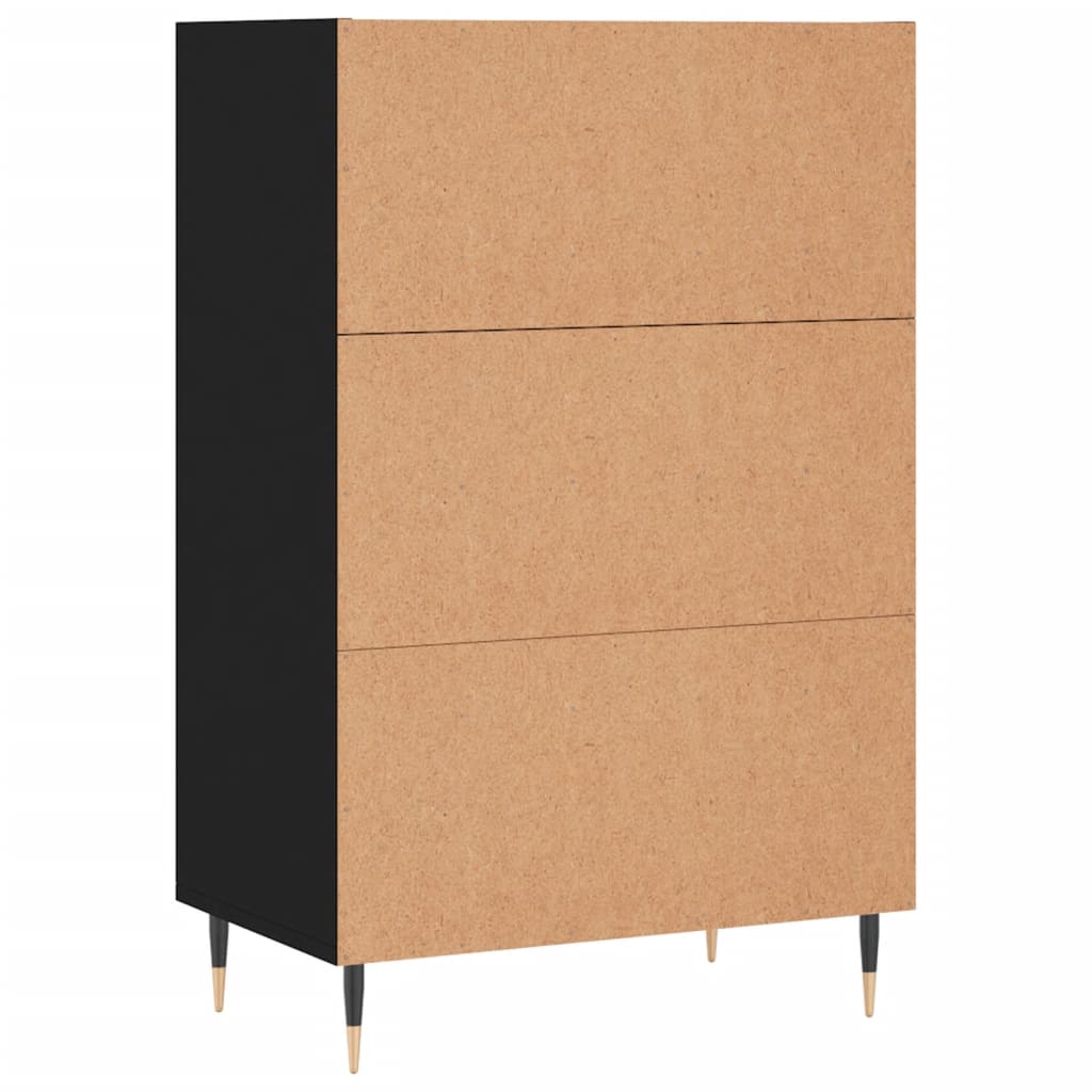 Highboard Schwarz 57x35x90 cm Holzwerkstoff
