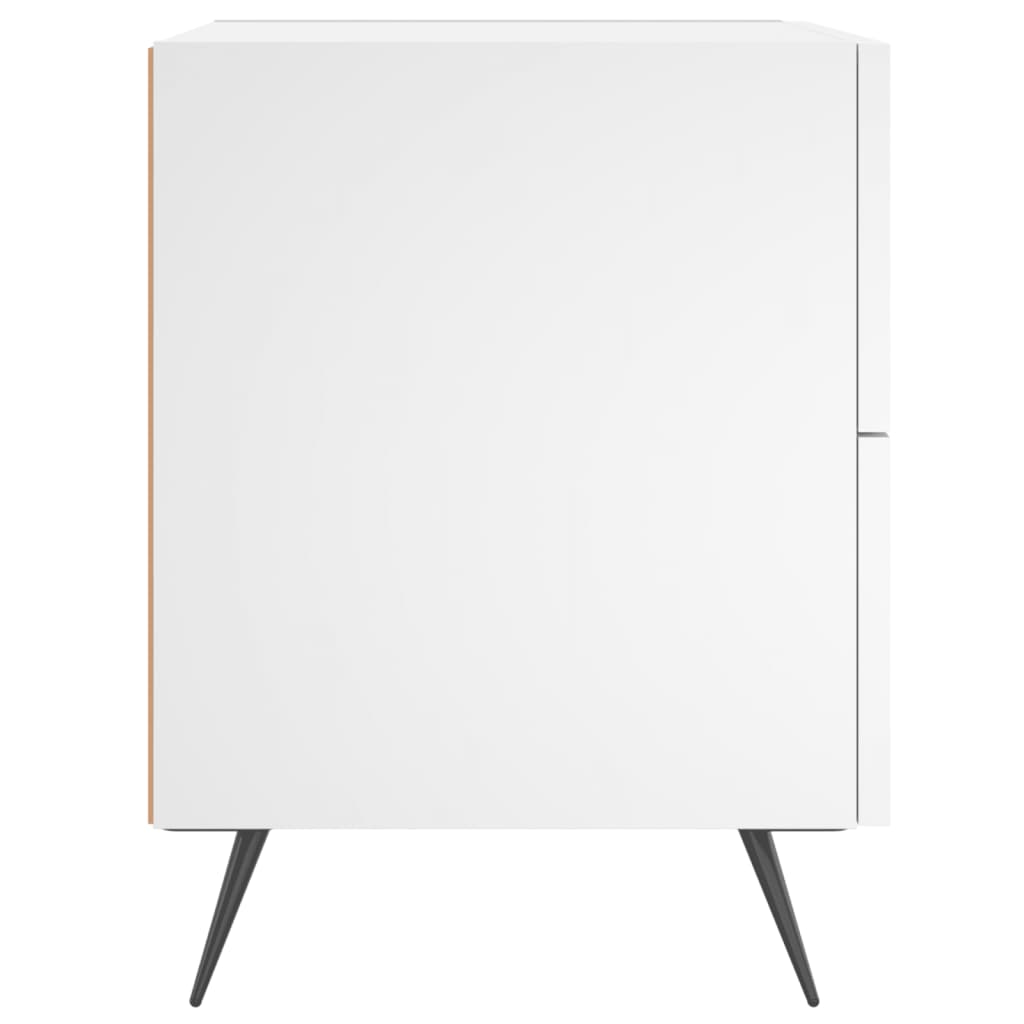 Bedside tables 2 pcs. White 40x35x47.5 cm wood material