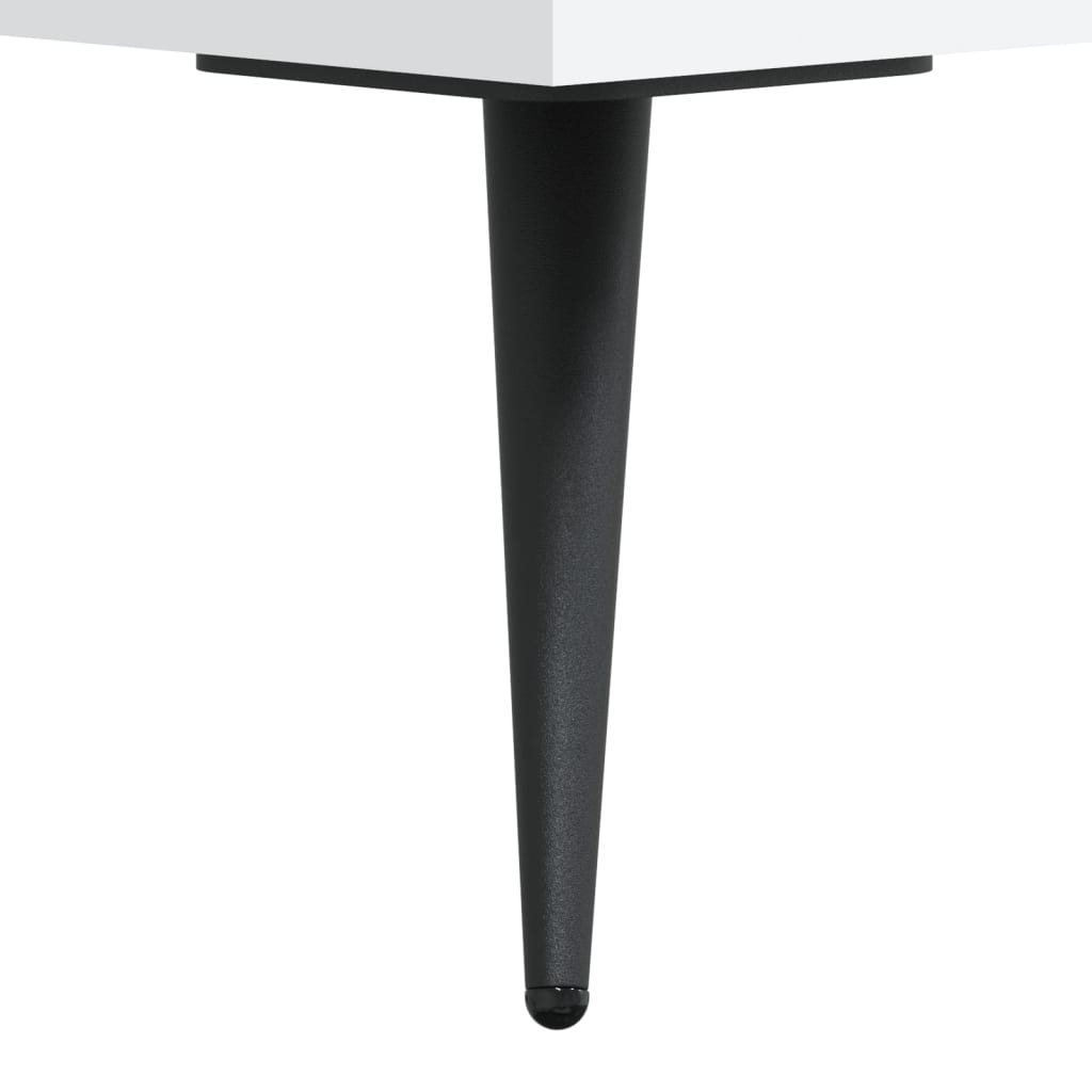 Bedside tables 2 pcs. White 40x35x47.5 cm wood material