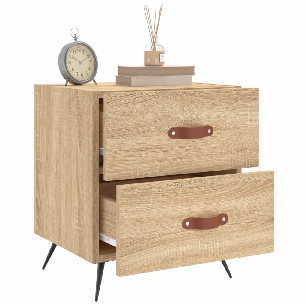 Tables de chevet 2 pcs. Chêne Sonoma 40x35x47,5 cm matériau bois