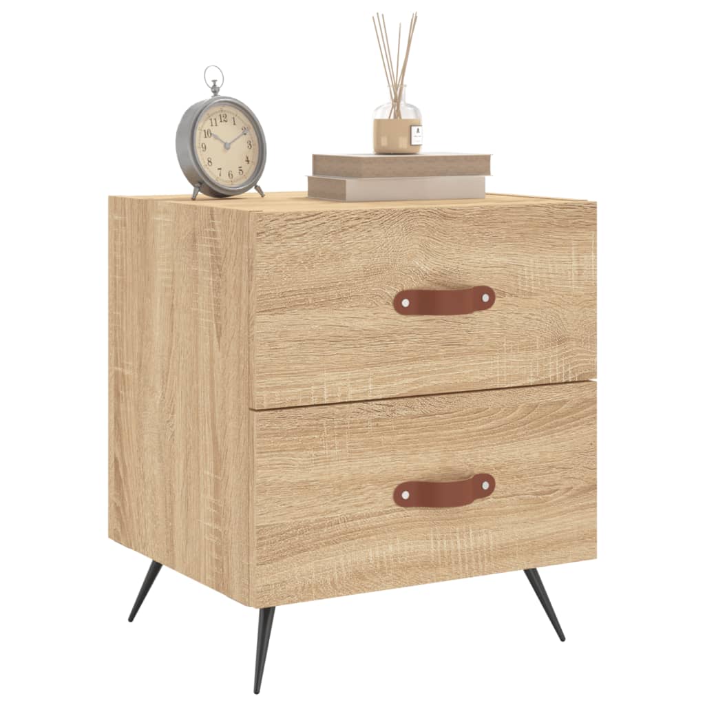 Tables de chevet 2 pcs. Chêne Sonoma 40x35x47,5 cm matériau bois