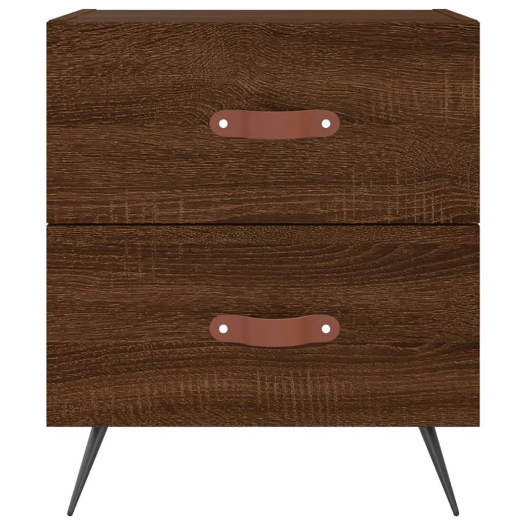 Table de chevet chêne marron 40x35x47,5 cm matériau bois