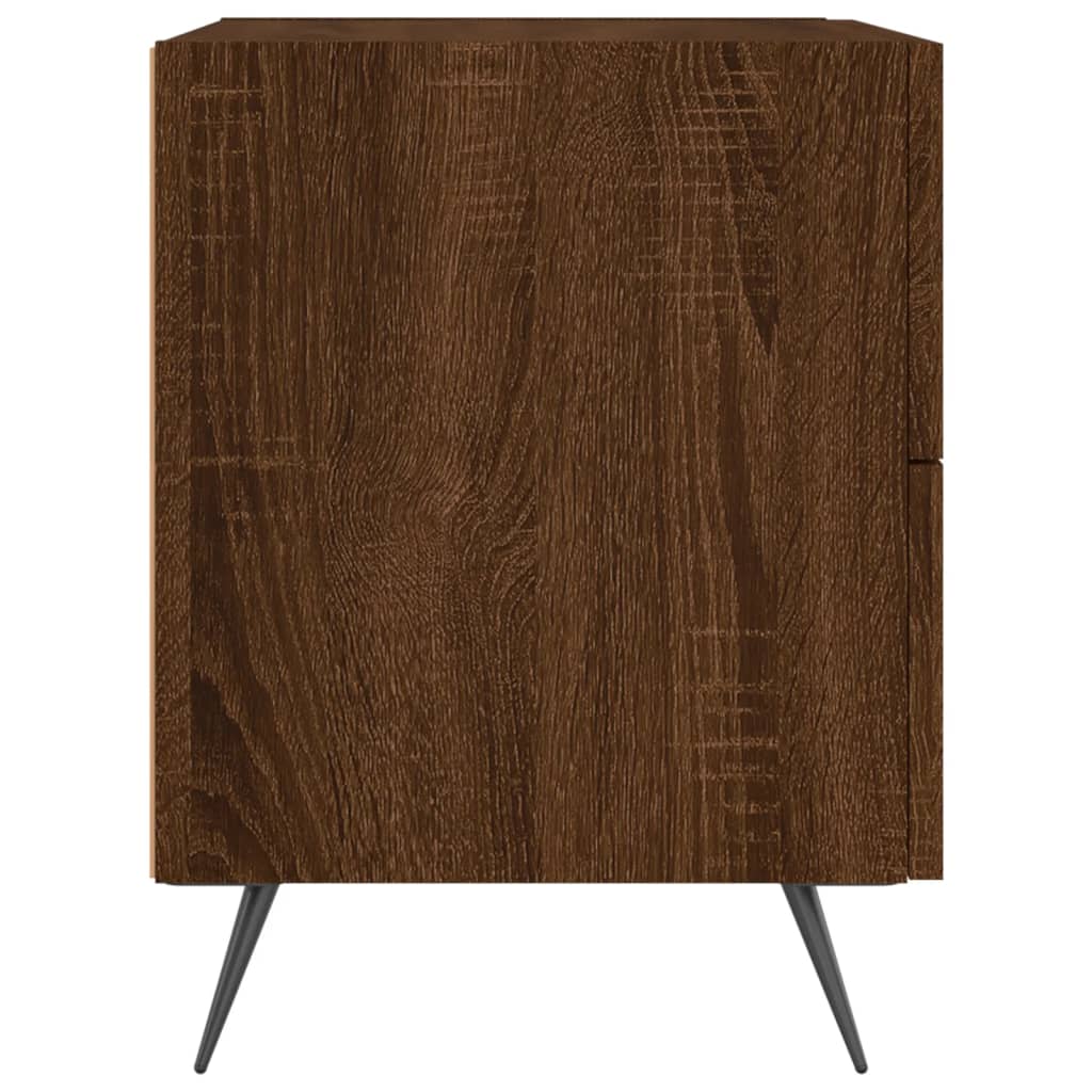 Table de chevet chêne marron 40x35x47,5 cm matériau bois