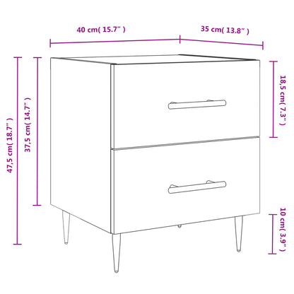 Nachttisch Sonoma-Eiche 40x35x47,5 cm Holzwerkstoff