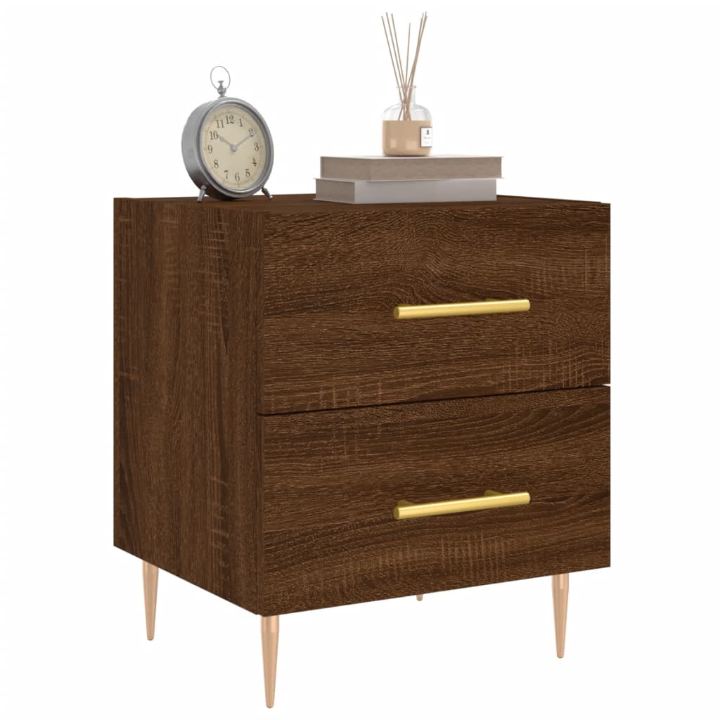Nachttische 2Stk. Braun Eichen-Optik 40x35x47,5cm Holzwerkstoff