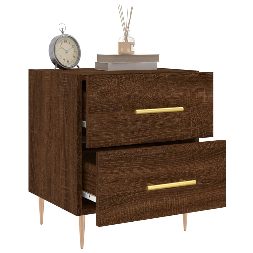 Nachttische 2Stk. Braun Eichen-Optik 40x35x47,5cm Holzwerkstoff