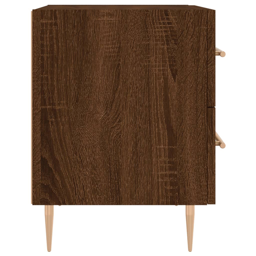 Nachttische 2Stk. Braun Eichen-Optik 40x35x47,5cm Holzwerkstoff