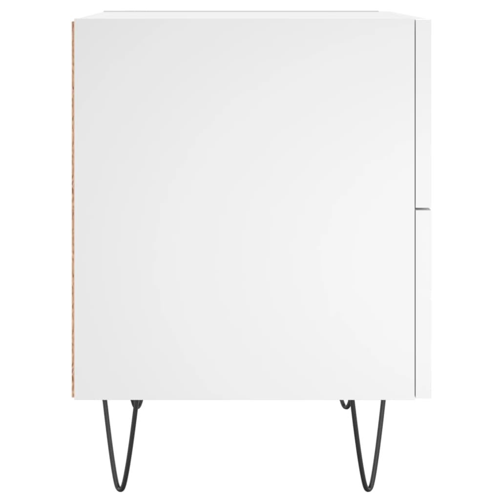 Bedside tables 2 pcs. White 40x35x47.5 cm wood material