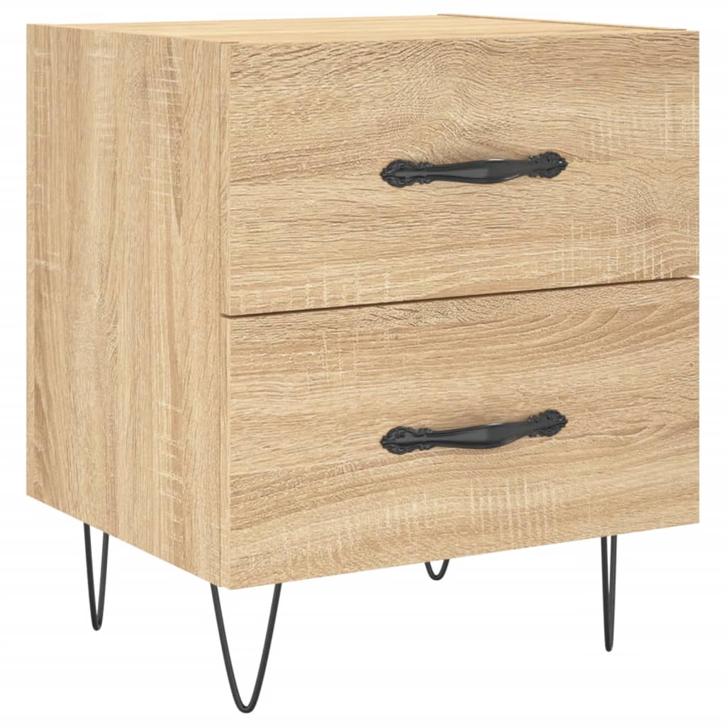 Tables de chevet 2 pcs. Chêne Sonoma 40x35x47,5 cm matériau bois